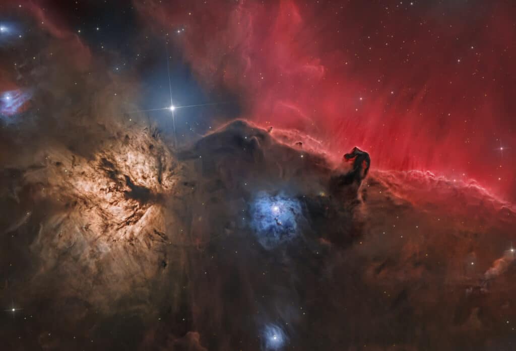 Horsehead_Nebula_and_Flame_Nebula Horsehead Nebula and Flame Nebula