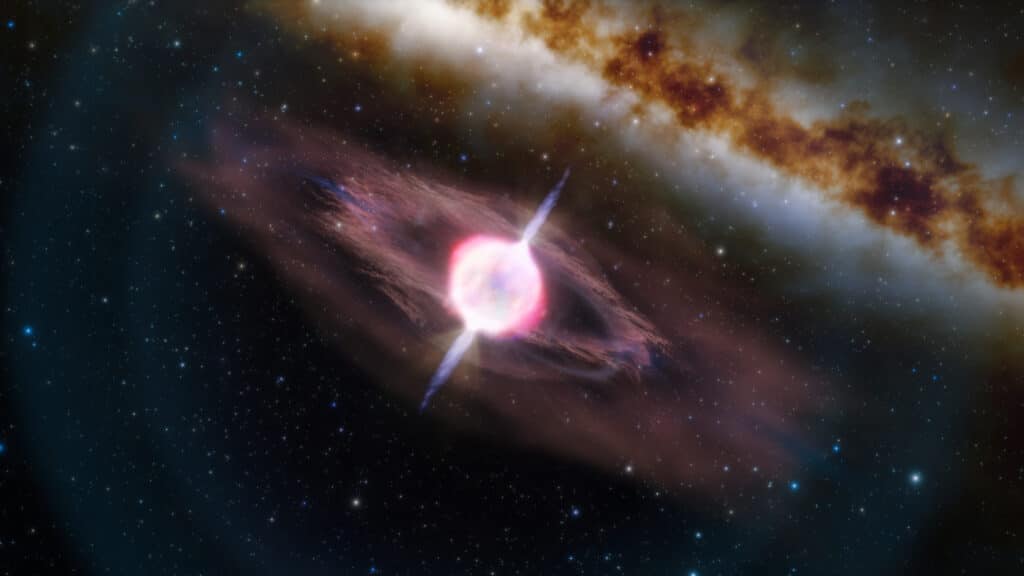Illustration of a Short Gamma-Ray Burst Caused by a Collapsing S the picture of gamma-ray bursts