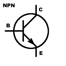 Schematisk Symbol för en NPN transistor